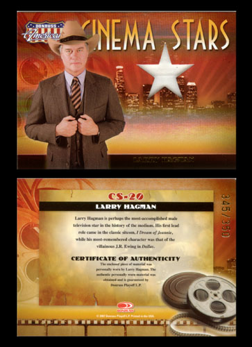 Donruss Americana cinema card with fabric swatch