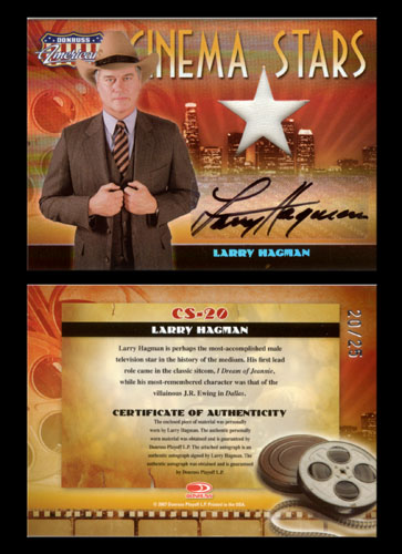 Donruss Americana cinema card with fabric swatch and signature