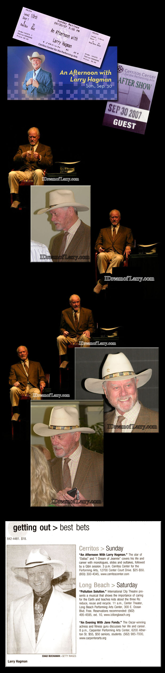 An Afternoon with Larry Hagman, Cerritos, CA, 9/30/07