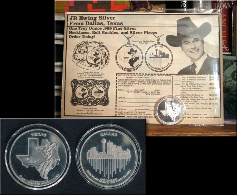 J.R. Ewing Silver Piece