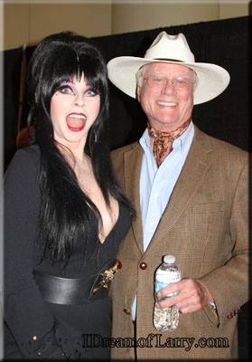 Larry Hagman and Elvira