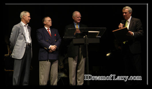 Larry receiving award