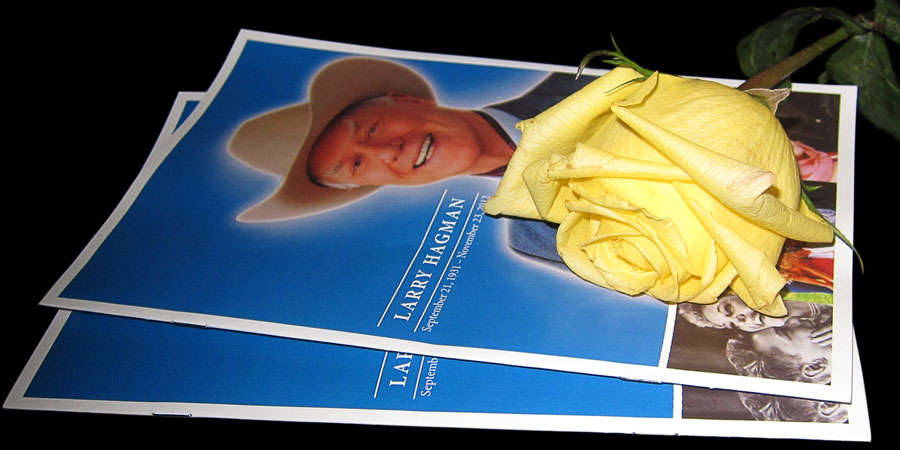 Chair, hat, boots at memorial