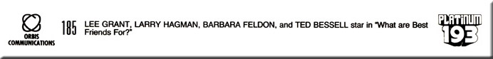 Lee Grant, Larry Hagman, Barbara Feldon, Ted Bessell, What Are Best Friends For?, 1973