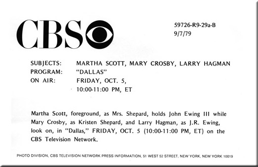 Mary Crosby, Martha Scott, Larry Hagman, Dallas