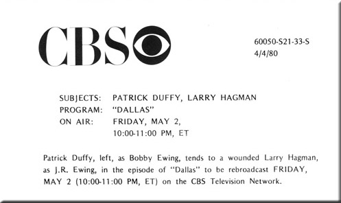 Patrick Duffy, Larry Hagman, 1980