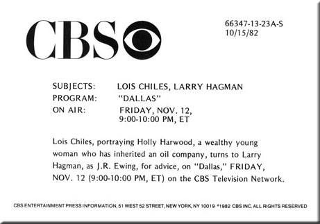 Lois Chiles, Larry Hagman, Dallas