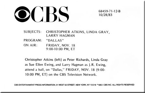 Christopher Atkins, Linda Gray, Larry Hagman, Dallas