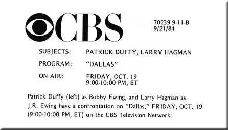 Patrick Duffy, Larry Hagman, 1984