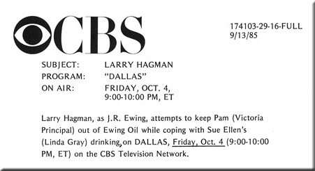 Larry Hagman, Dallas, 1985