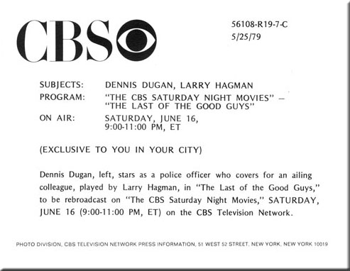 Dennis Dugan, Larry Hagman, Last of the Good Guys