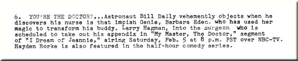 Bill Daily, Larry Hagman, Barbara Eden, I Dream of Jeannie