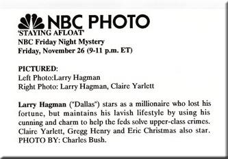 Larry Hagman, Clair Yarlett, Staying Afloat, 1993