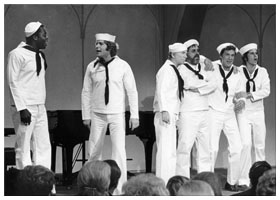 Yaphet Kotto, Ryan O'Neal, Ray Walston, Larry Hagman, Robert Stack, Desi Arnaz Jr., Salute to a Cockeyed Optimist