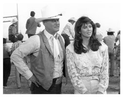 Larry Hagman, Deborah Shelton, Dallas