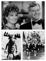 Larry Hagman, Linda Gray, NY Thanksgivings Day Parade