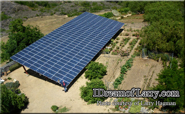 Larry Hagman with Solar Array