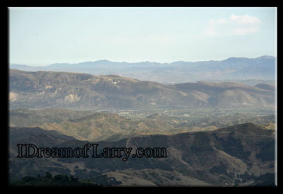 A view from Larry Hagman's Driveway, similar to what is seen from the living room
