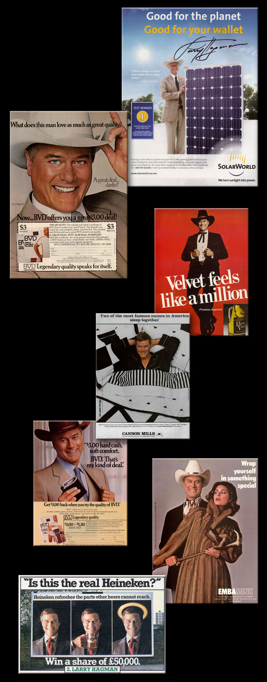 Larry Hagman Ads/Product Endorsements