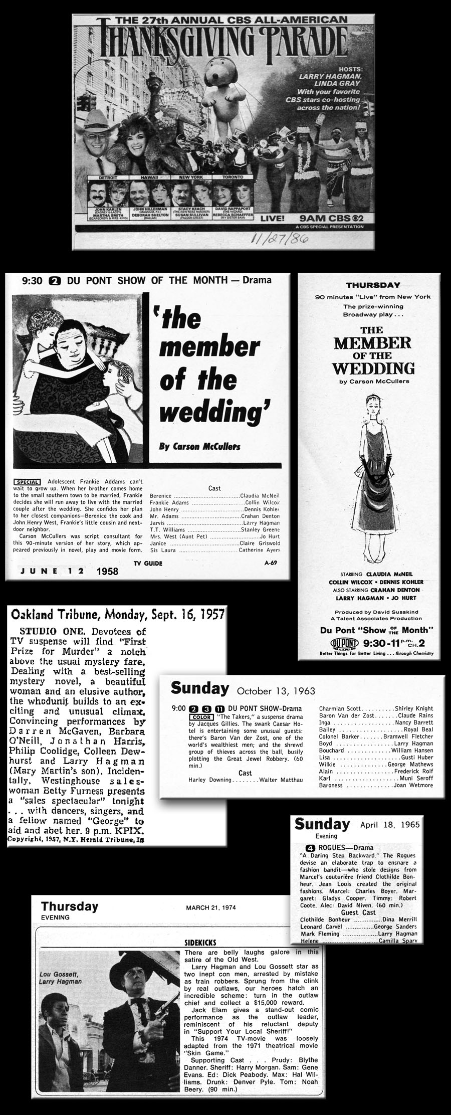 Larry Hagman TV Listings 3rd group