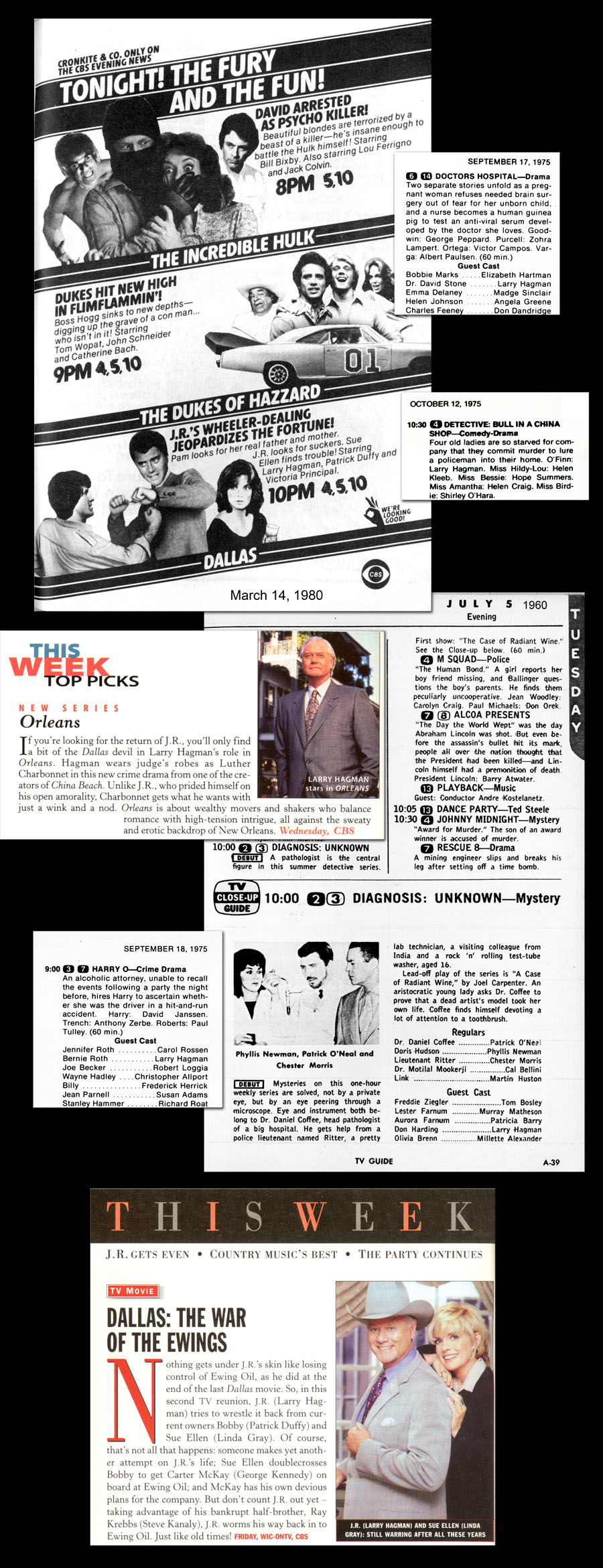 Larry Hagman TV Listings 5th group