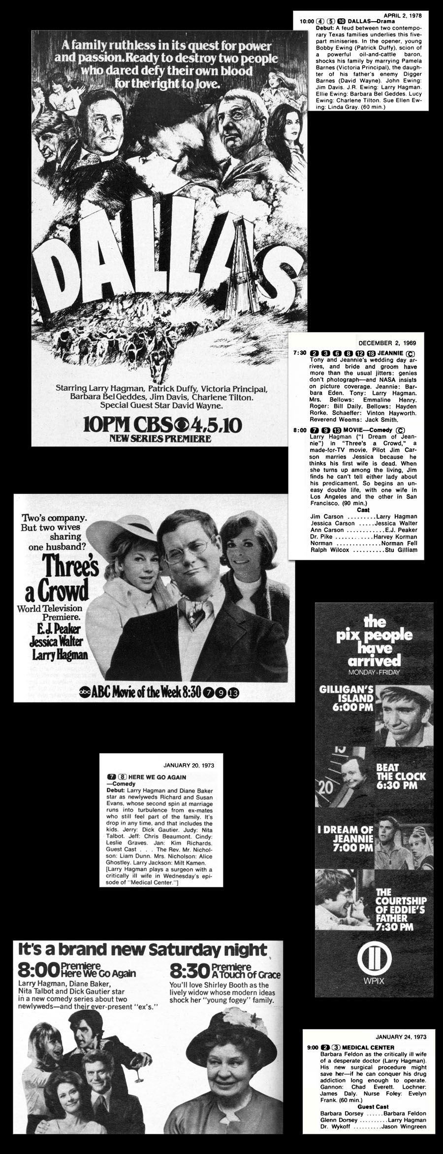 Larry Hagman TV Listings 6th group