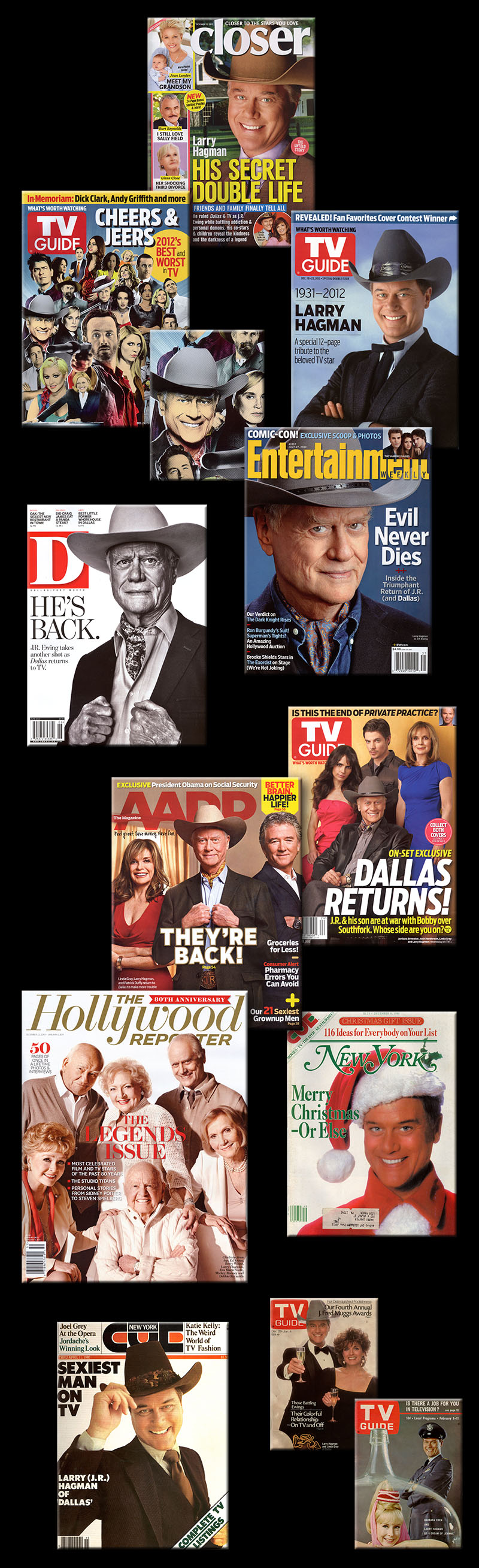Larry Hagman magazine covers