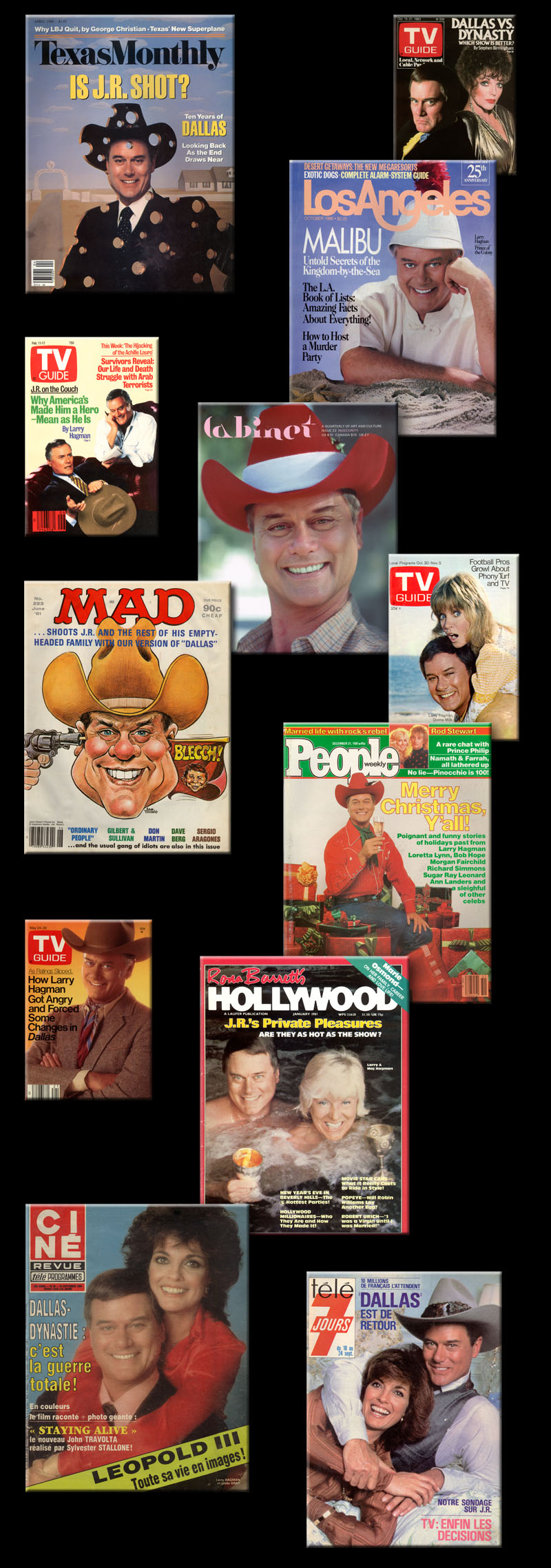 Larry Hagman magazine covers