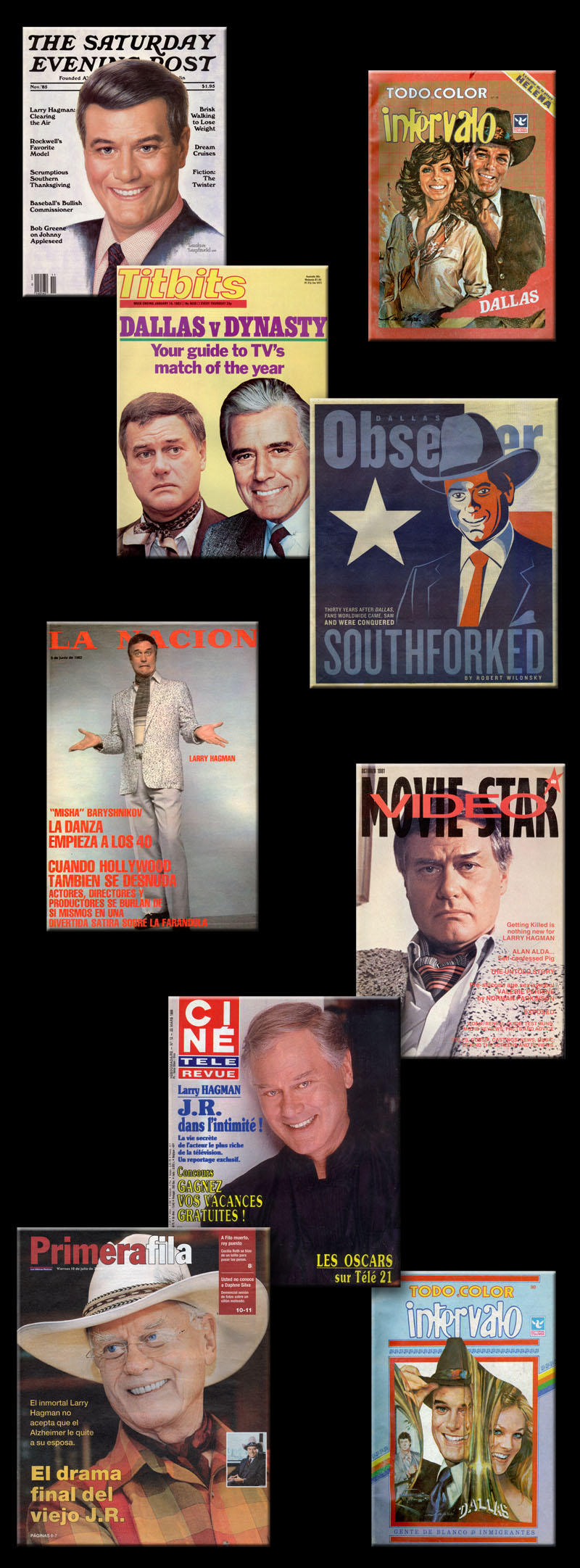Larry Hagman magazine covers
