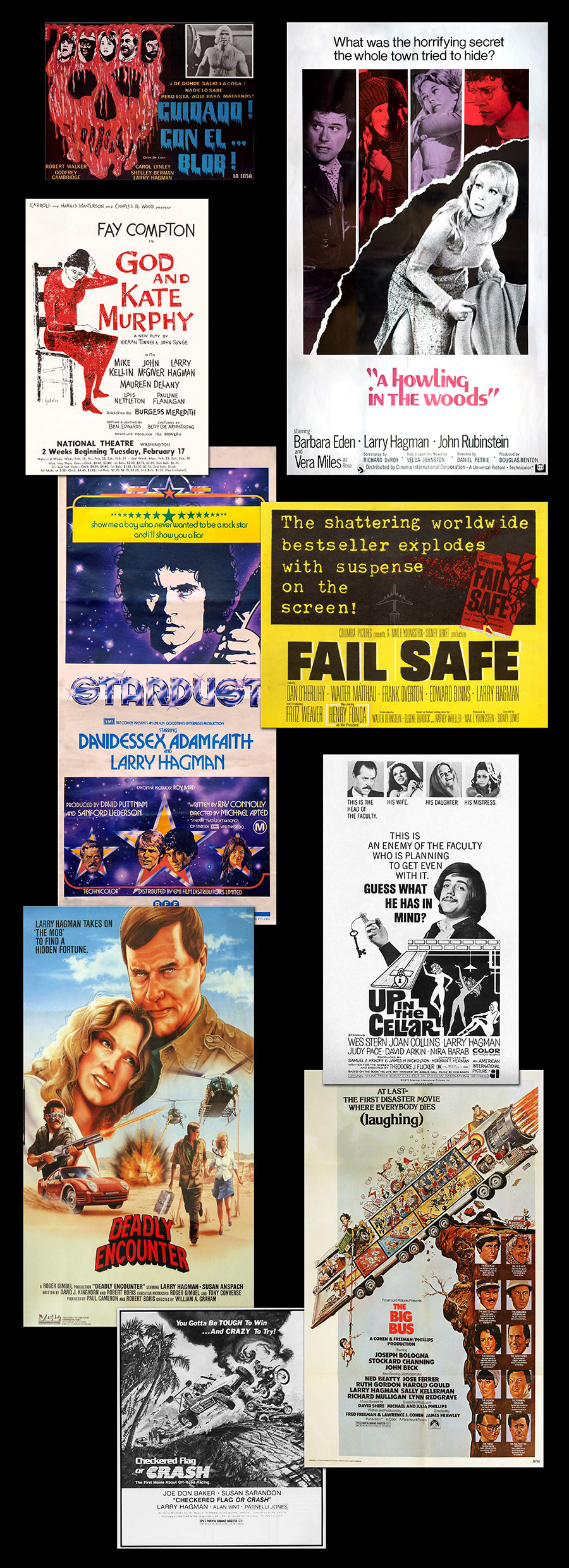 Larry Hagman Move and Theater Posters
